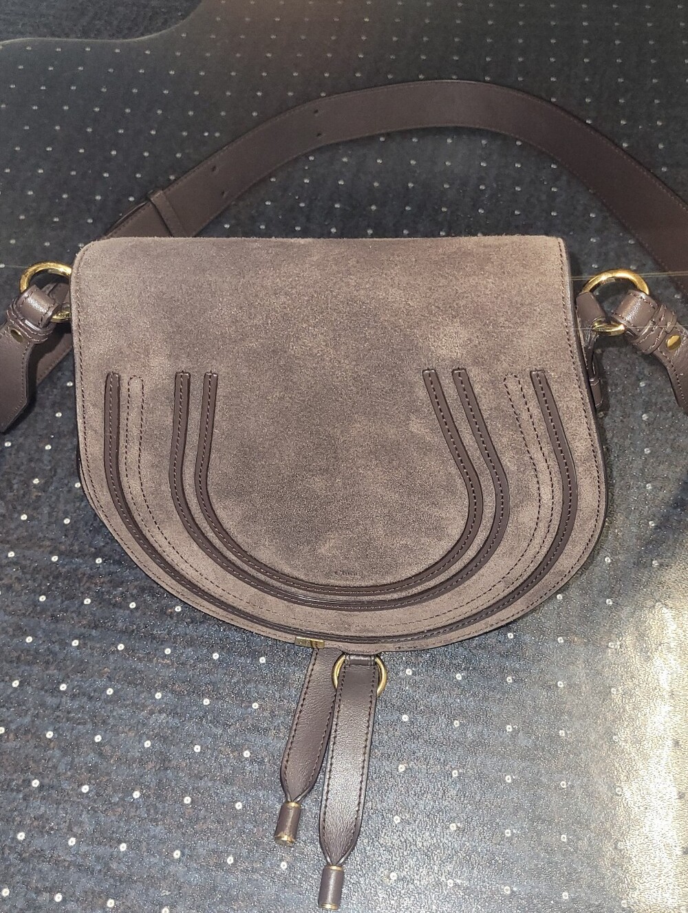 NEWLIKE CONDITION CHLOE MARCIE CROSSBODY SADDLE BAG